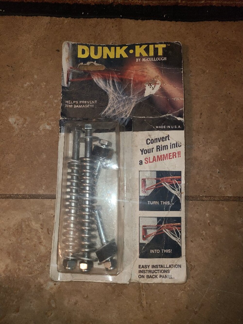 VTG 80's NEW Basketball Slammer Rim Dunk-Kit by McCullough Converts Rim RARE!!!